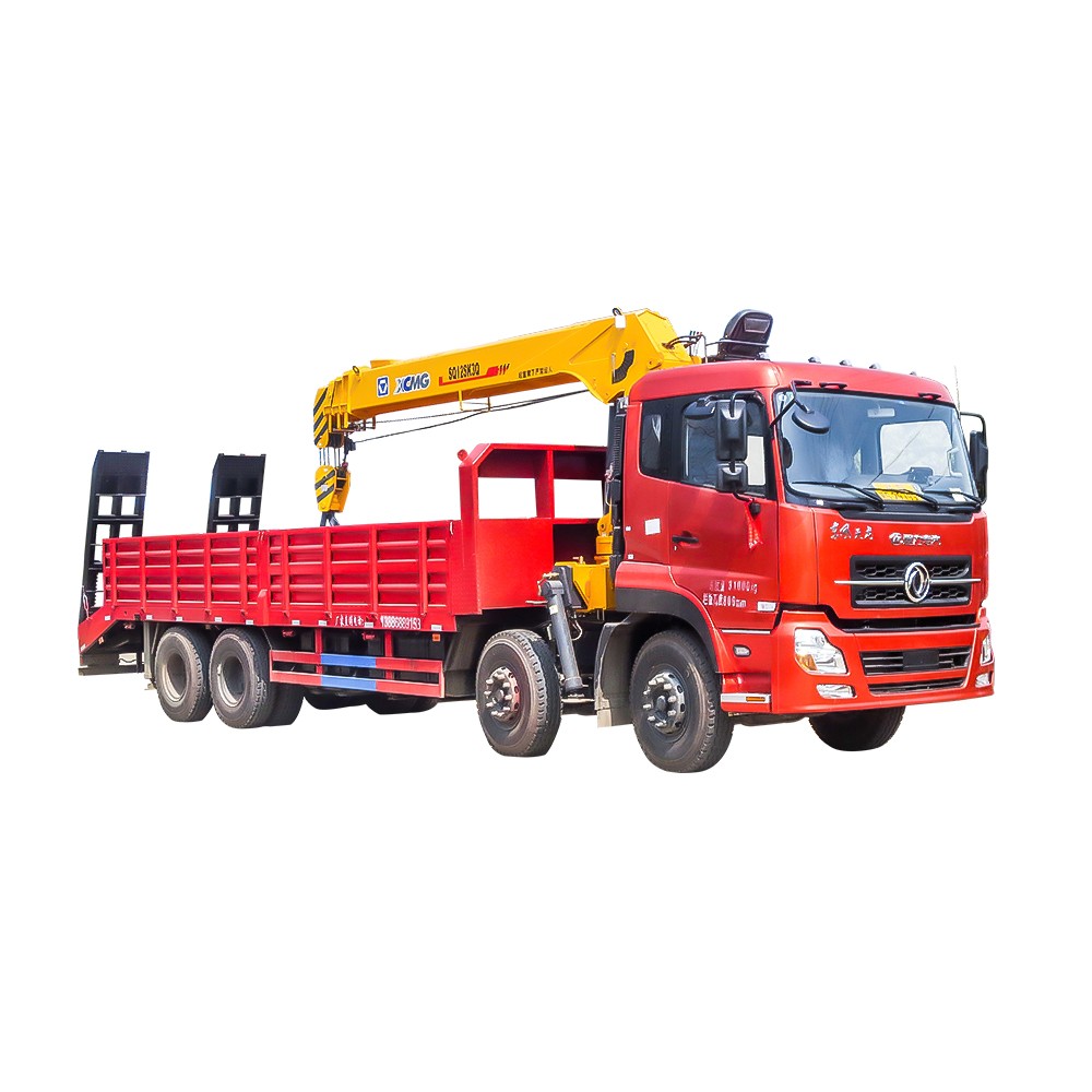 12 Wheel Flatbed Mounted Crane Truck